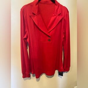 Micoson Red Long Sleeve Women's Top​
